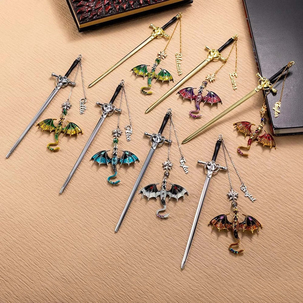 Personalized Dragon Sword Bead Star Fantasy Bookmark