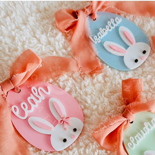 Easter bunny tags , easter basket tags
