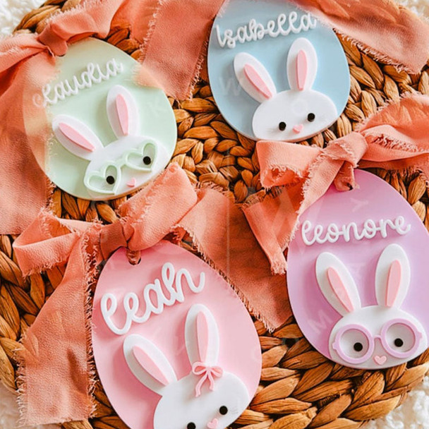 Easter bunny tags , easter basket tags