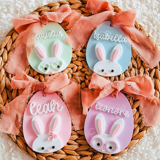 Easter bunny tags , easter basket tags