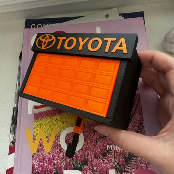 Mini Garage Key Holder: Toy Car Display with Hidden Compartment