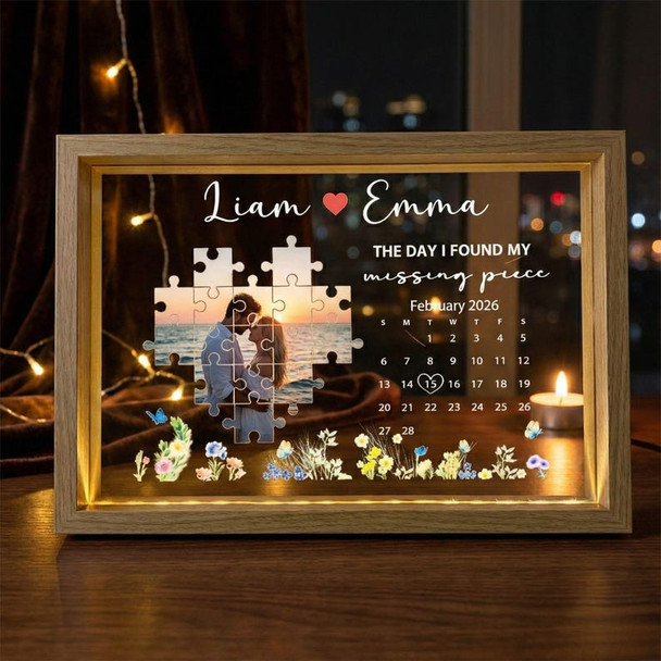 Custom Photo Light Frame The Day I Found My Missing Piece Customized Light