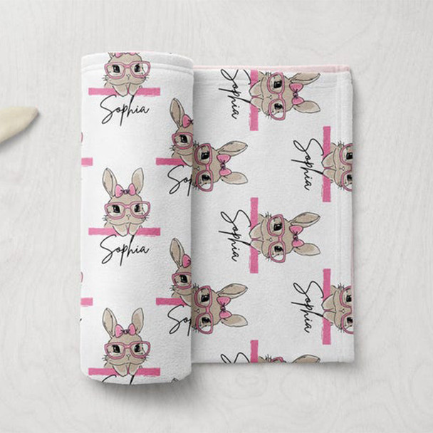 Easter Bunny Blanket-Baby Name Blanket-Bunny Baby
