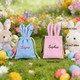 Personalized Plaid Drawstring Bag for - Custom Name, Easter Bag