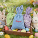 Personalized Plaid Drawstring Bag for - Custom Name, Easter Bag