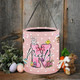 Personalized Cute Bunny Initial Portrait Photo Design Reusable Easter Basket