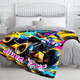 Customizable All-Terrain Vehicle Motorcycle Flannel Throw Blanket