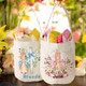 Personalized Floral Cross Peter Rabbit Ears Easter Basket