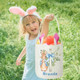 Personalized Floral Cross Peter Rabbit Ears Easter Basket