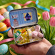 Easter Bunny Plush Toy in a Tin: Miniature Bed Set
