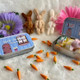 Easter Bunny Plush Toy in a Tin: Miniature Bed Set