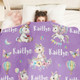 Personalized Multicolor Fantasy Unicorn Butterfly Rainbow Blanket