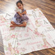 Personalized Peter Rabbit Bunny Floral Easter Blanket