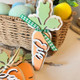 Personalized Carrot Shape  Easter Basket Name Tag