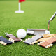 Engraved Leather Golf Bag Tag, Personalized Golf Tee Holder