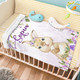 Personalized Rabbit Print Easter Blanket with Name