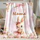 Rabbit Personalized Easter Blanket