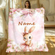 Rabbit Personalized Easter Blanket