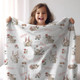 Personalized Rabbit Custom Kids Name Easter Blanket