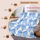 Customizable Name Light Blue Bowknot Pattern Flannel Fleece Blanket