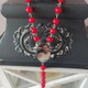 Personalized Photo Rosary Necklace,Custom Cross Pendant Necklace