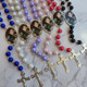 Personalized Photo Rosary Necklace,Custom Cross Pendant Necklace