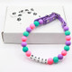 Custom beaded dog collar cute silicone bead accessories