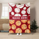 Personalized Sport Blanket, Sports Blanket Custom Name Soft Cozy Sherpa Fleece Throw Blankets