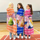 Personalized Bow Volleyball Softball Multicolor Throw Blanket