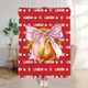 Personalized Bow Volleyball Softball Multicolor Throw Blanket