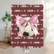 Personalized Bow Volleyball Softball Multicolor Throw Blanket