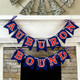 Custom College Bound Banner, Double Layer Letters, Large 6x8" Pennants