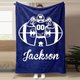Football Customized Name and Number Blanket