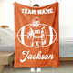 Football Customized Name and Number Blanket