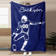 Football Customized Name and Number Blanket