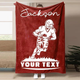 Football Customized Name and Number Blanket