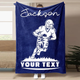 Football Customized Name and Number Blanket