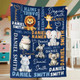 Personalized Cute Cartoon Koala Elephant Animal Soft Throw Blanket