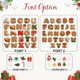 Custom Gingerbread Letter Name Ornament, Personalized Kids Christmas Alphabet Name Tag Stocking