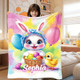 Custom Kids Blanket, Kids Name Blanket, Personalized Baby Easter Blanket