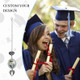 Graduation Tassel Charm with Angel Wings, Custom Graduation Cap Photo Charm
