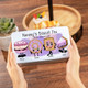 Personalized Food Grade Metal Pink Characters Biscuit Tin
