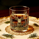 Deer Hunter Whiskey Glass Golden, Personalized Whiskey Glass