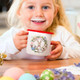 Personalized Happy Easter Cute Wreath Egg Bunny 12 oz