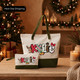Personalized Christmas Name Tote Bag, Custom Holiday Tote with Name, Festive Christmas Gift Bag