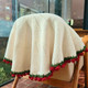 Personalized Crochet Rose Bouquet Blanket: Embroidered Name, Cotton Throw