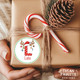 Personalized Initial Stickers for Christmas Gifts,  Christmas Themed Letter Stickers