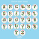 Personalized Initial Stickers for Christmas Gifts,  Christmas Themed Letter Stickers