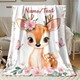Personalized Glam Deer Flannel Blanket