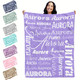 Personalized Flannel Blanket Custom with Name